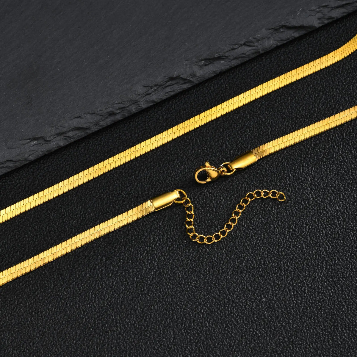 3/4/5mm Flat Snake Chain Necklace for Men Women,Stainless Steel Blade Chain Choker,Punk Hip Hop Jewelry Gift for Him