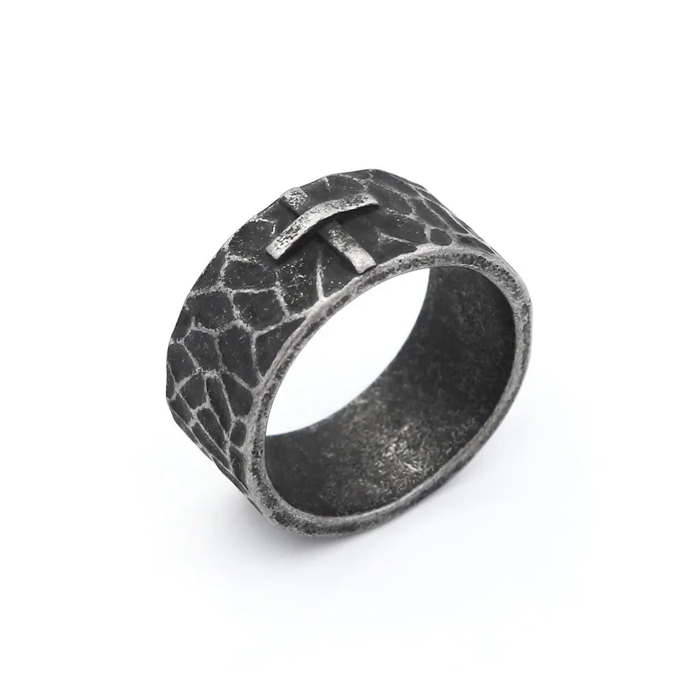 PENDRA Crosssteel 316L Stainless Steel Cross Ring