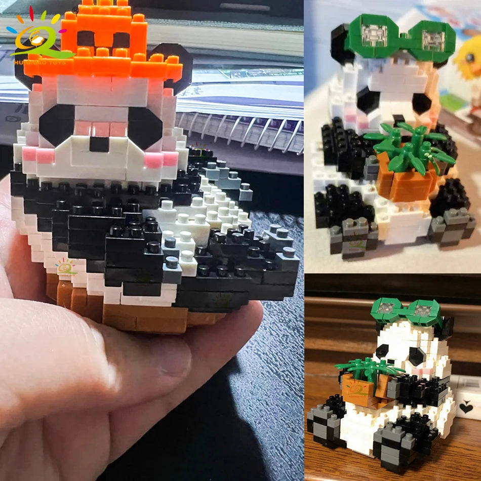 PENDRA Cute Panda Micro Building Set