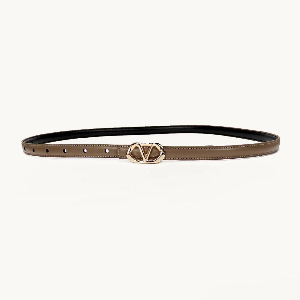 PENDRA Rheaene Leather Letter Elegant Belt