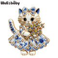 PENDRA Floral Cat Dress Brooch