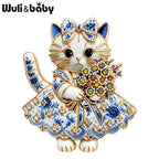 PENDRA Floral Cat Dress Brooch