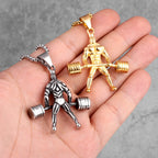 PENDRA Weightlifting Fitness Bodybuilding Steel Necklace