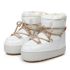-40 2025 New Women's Winter Moon Medium Tube Waterproof Space Ankle Snow Boots