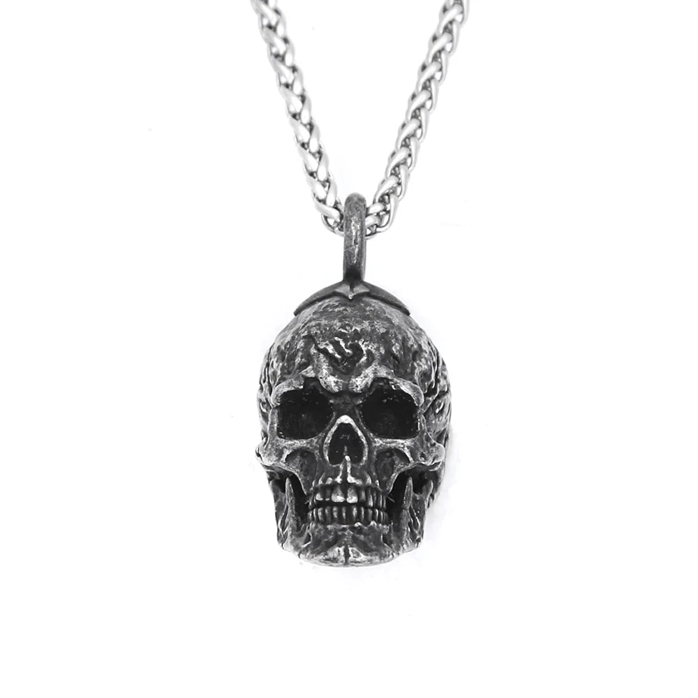 PENDRA Darkskull Gothic Stainless Steel Skull Pendant