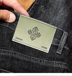 Men's Work Pants 2025 Spring Autumn Men's Casual Jeans New Slim Foot-bound Pants Explosive Street Luxury Washed Elastic Trousers