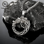 PENDRA Celtic Knot Rune Serpent Necklace