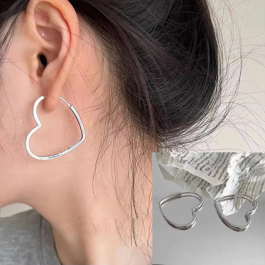 VENTFILLE 925 Sterling Silver CZ Star Moon Asymmetric Hoop Earrings for Women Girls Gold Silver Color Party Jewelry Gifts