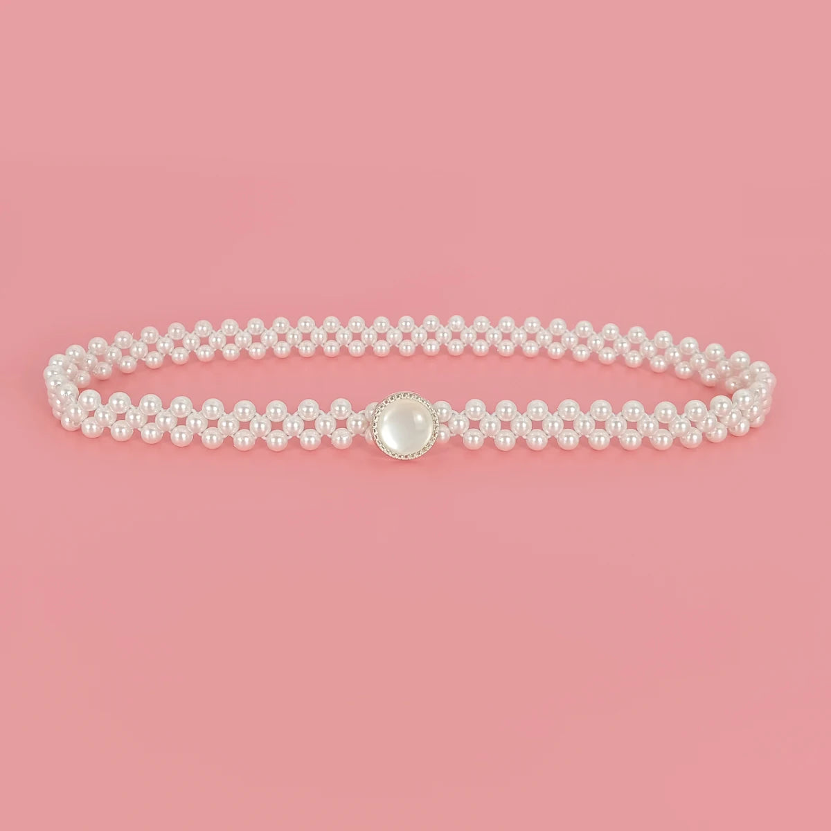 Luxury Fashion Elegant Lady Pearl Waist Belts Elastic Pearl Chain Belt for Women Waist Decoritive Girls Dress Crystal Strap