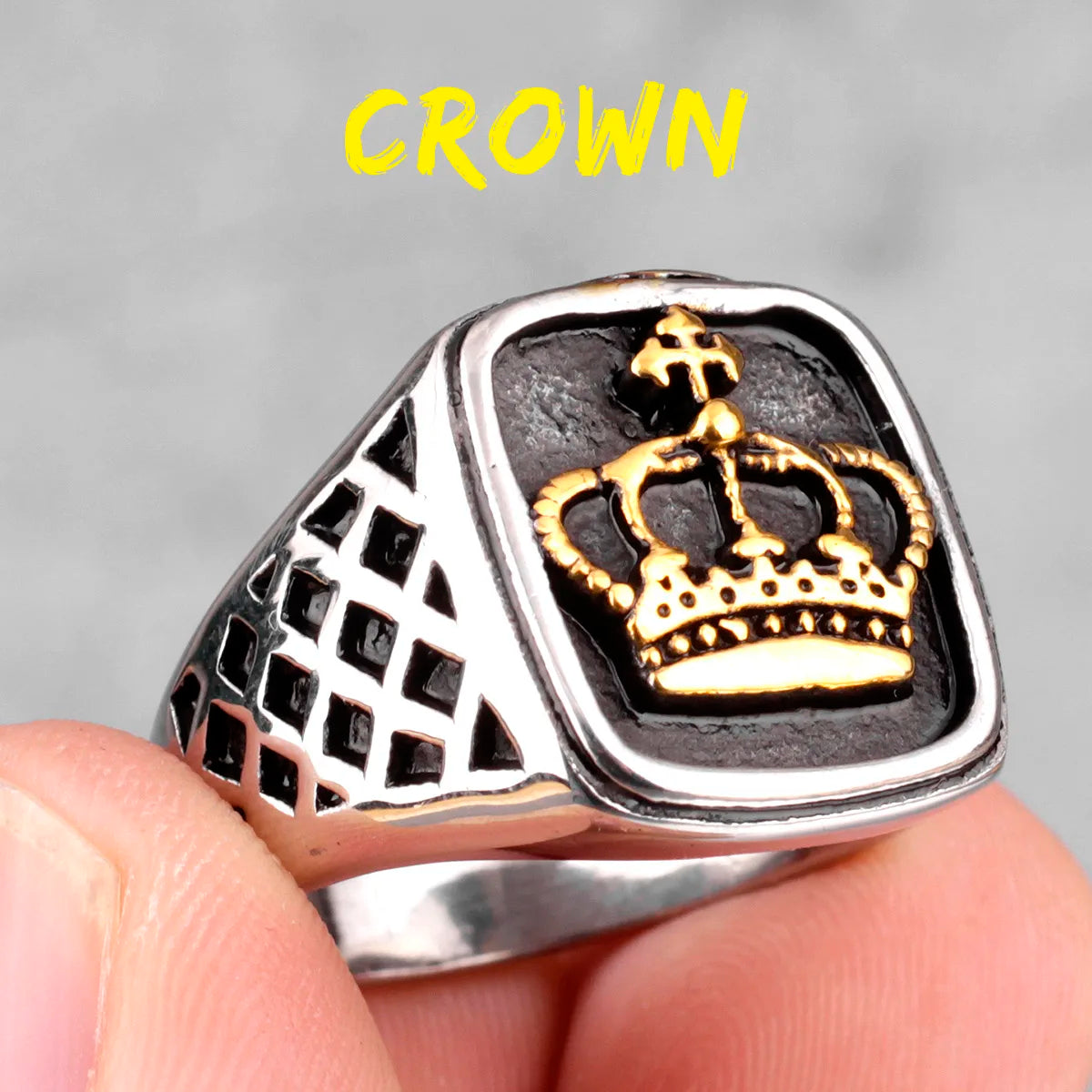 PENDRA Crown Boyfriend Steel Ring