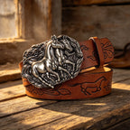 PENDRA Jadeorae Leather Western Designer Belt