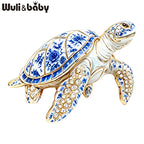 PENDRA Sea Turtle Rhinestone Brooch