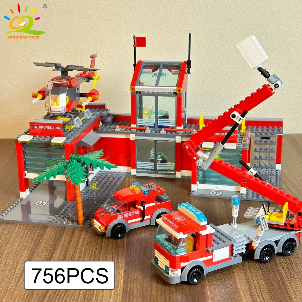 PENDRA Fire Station Helicopter Building Set