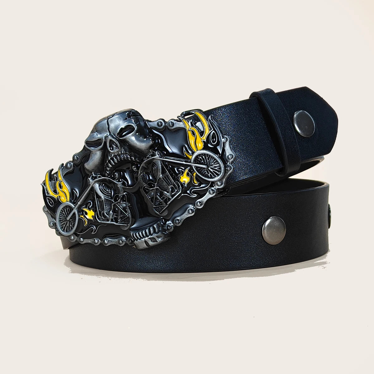 Punk Spider Belt for Men Women, Y2K Gothic Round Rivet Studded Belt, Hip Hop Streetwear Skull Waist Belt for Jeans Trouser Skirt