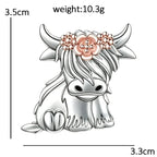 PENDRA Cute Highland Cow Brooch