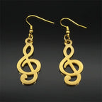 PENDRA Musicnote Gold Charm Earrings
