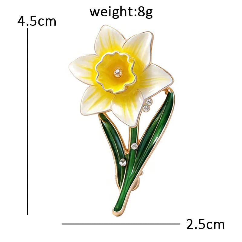 PENDRA Flora March Birthday Flower Brooch