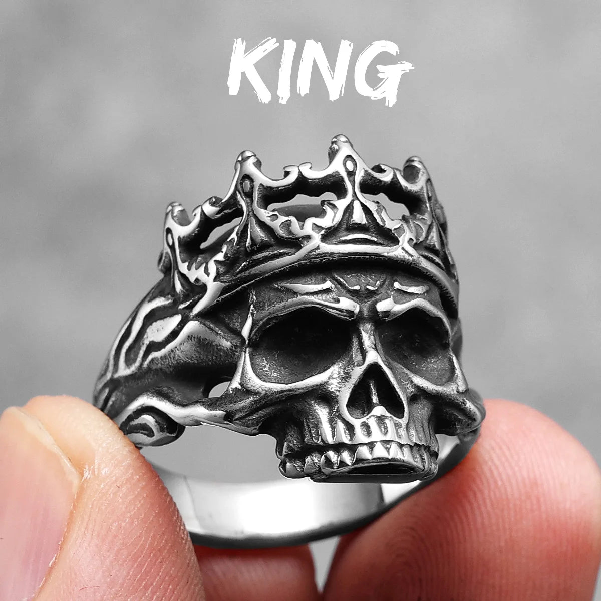 PENDRA Punk Gothic Skull Ring