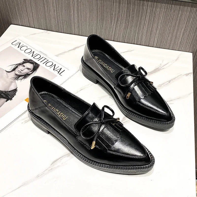 PENDRA Leather Platform British Small Shoes