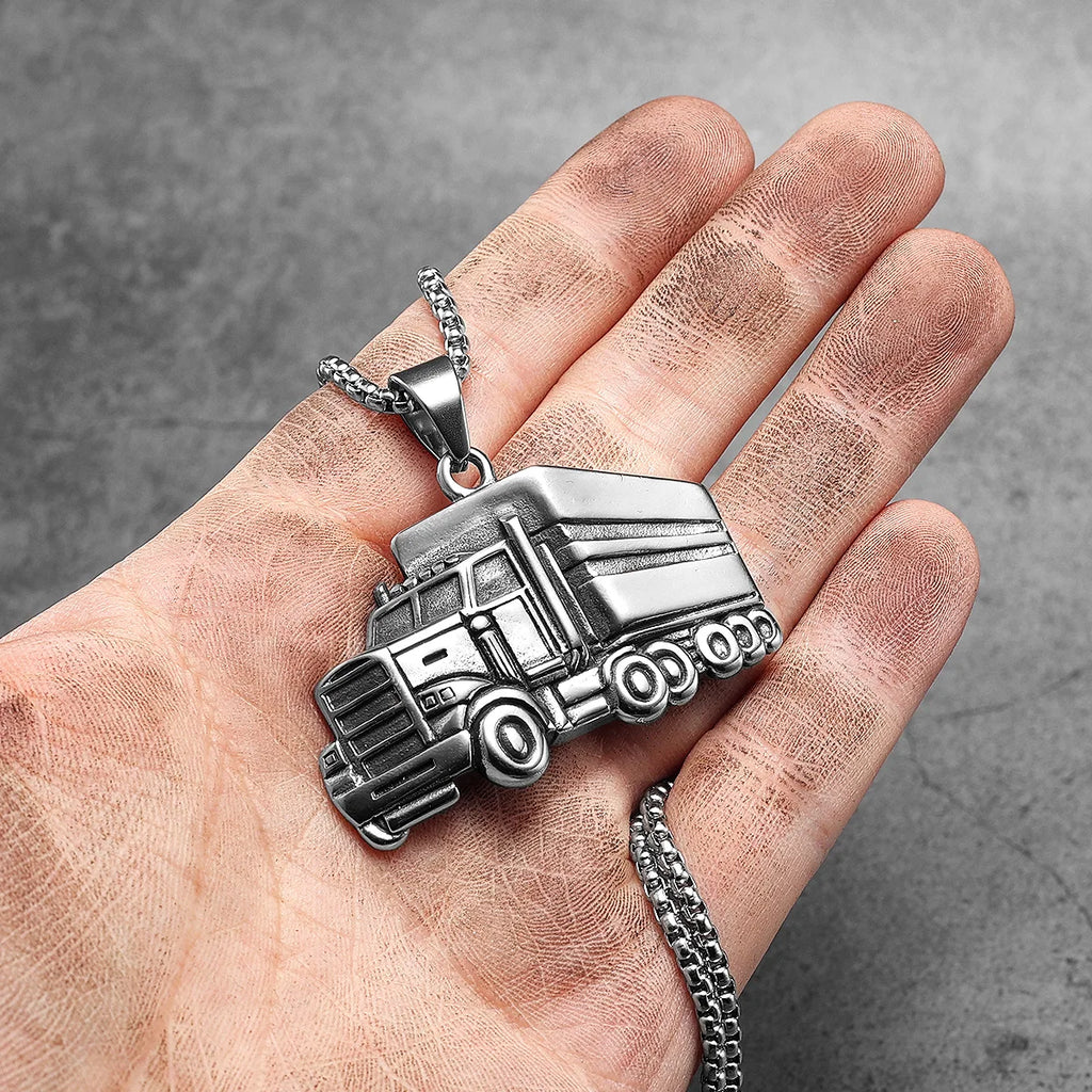 PENDRA Trucks Driver Rock Steel Necklace