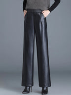 PENDRA Noir Flare High Waist Floor Length Pants