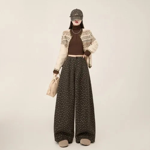PENDRA Lazy Floral Woolen Pants