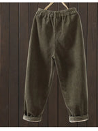 PENDRA Corduroy Warm Elastic Waist Pants