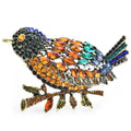 PENDRA Goldenwing Crystal Bird Brooch