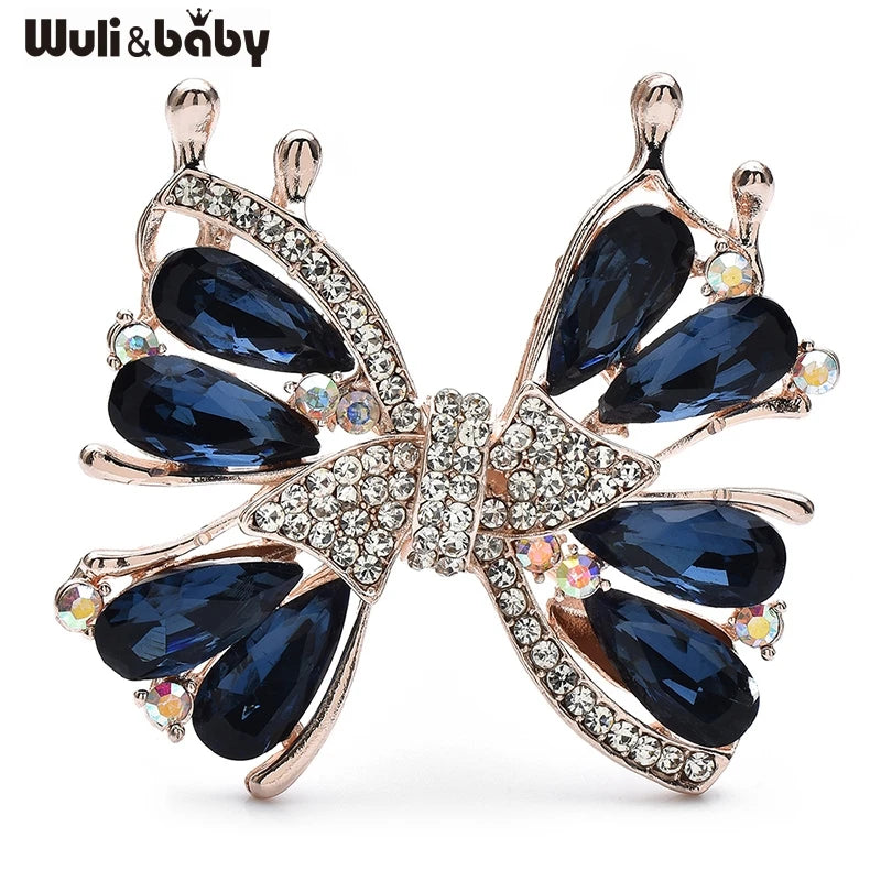 PENDRA Lumina Multicolor Crystal Butterfly Brooch
