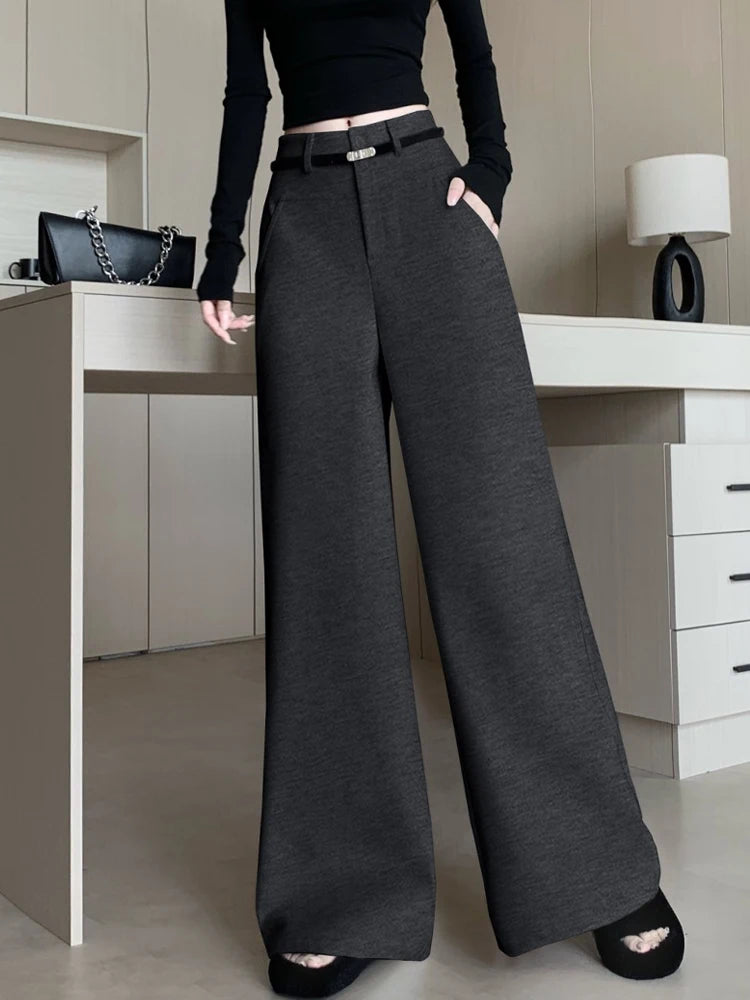 PENDRA Woolen Waisted Loose Pants