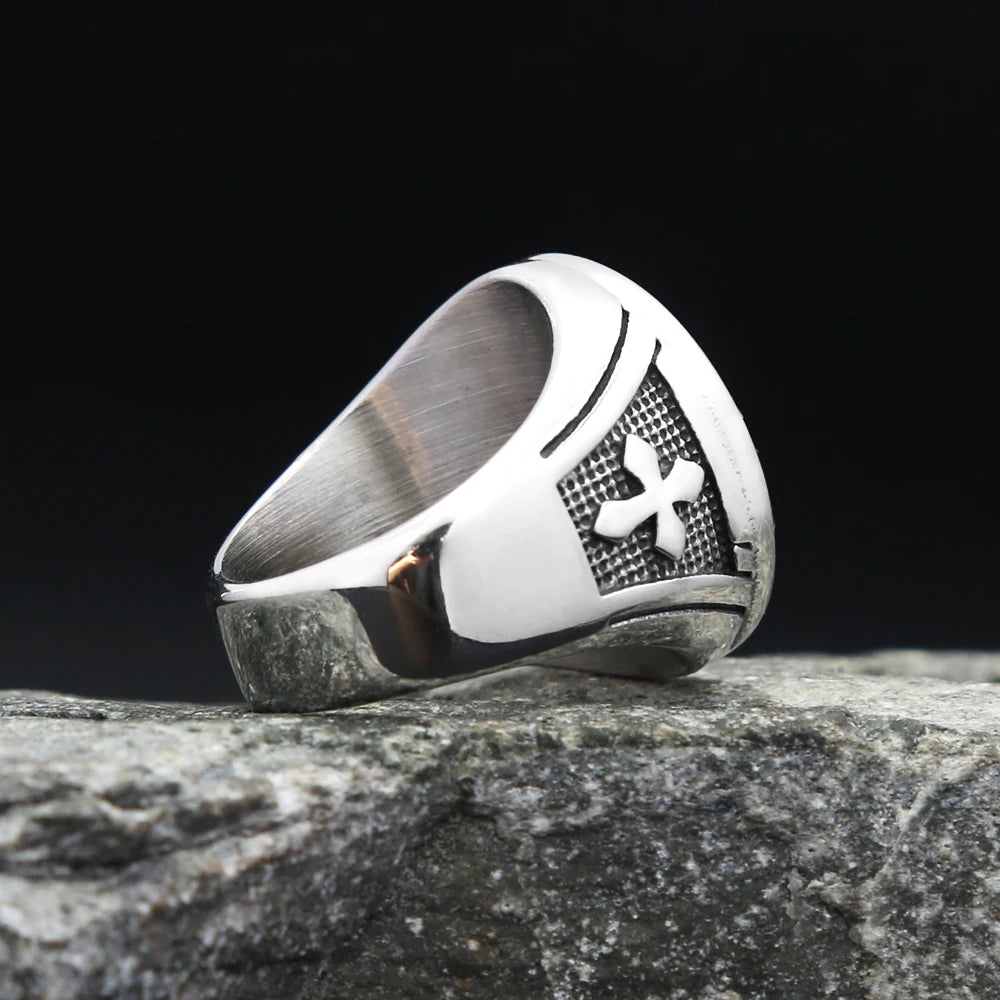 PENDRA Benedictus 316L Stainless Steel Saint Benedict Ring