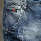 PENDRA Washed Distressed Ripped Pants