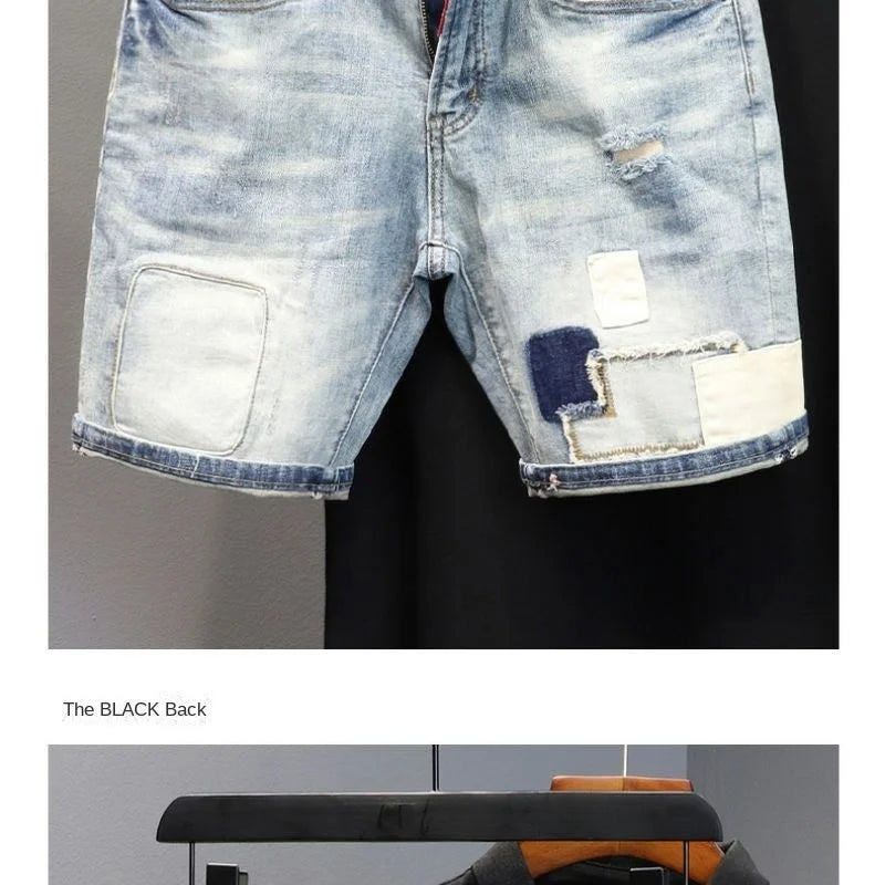 PENDRA Denim Distressed Knee Jeans