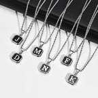PENDRA Square Twisted Pendant Necklace