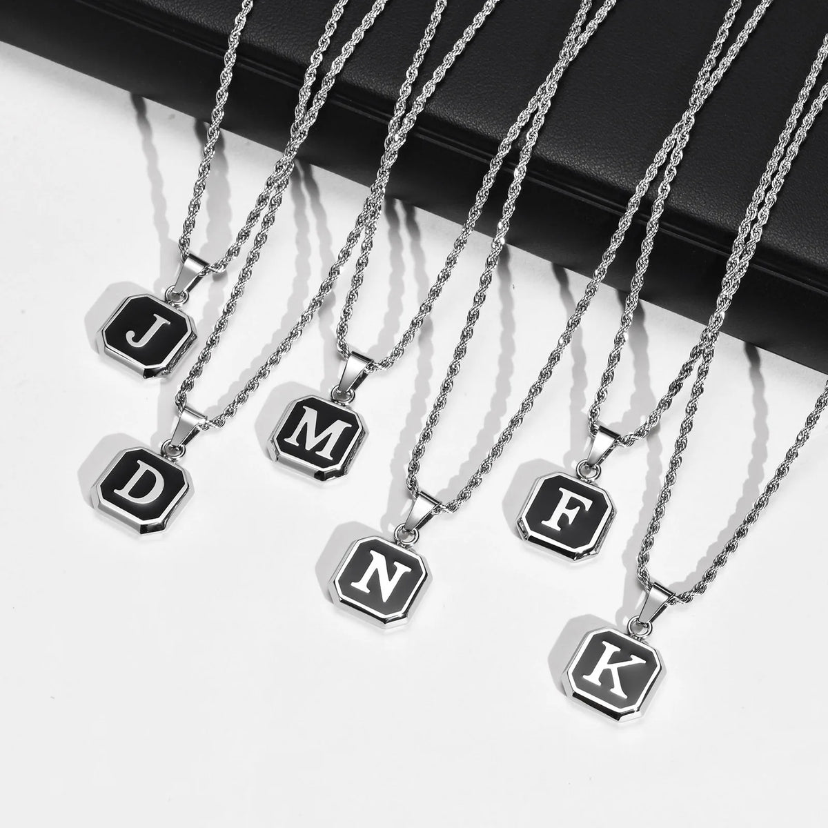 PENDRA Square Twisted Pendant Necklace