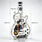 Billy Gibbons Guitar Glass Whiskey Decanter 1969-2026 Anniversary Decorative Liquor Bottle Music Lover Gift