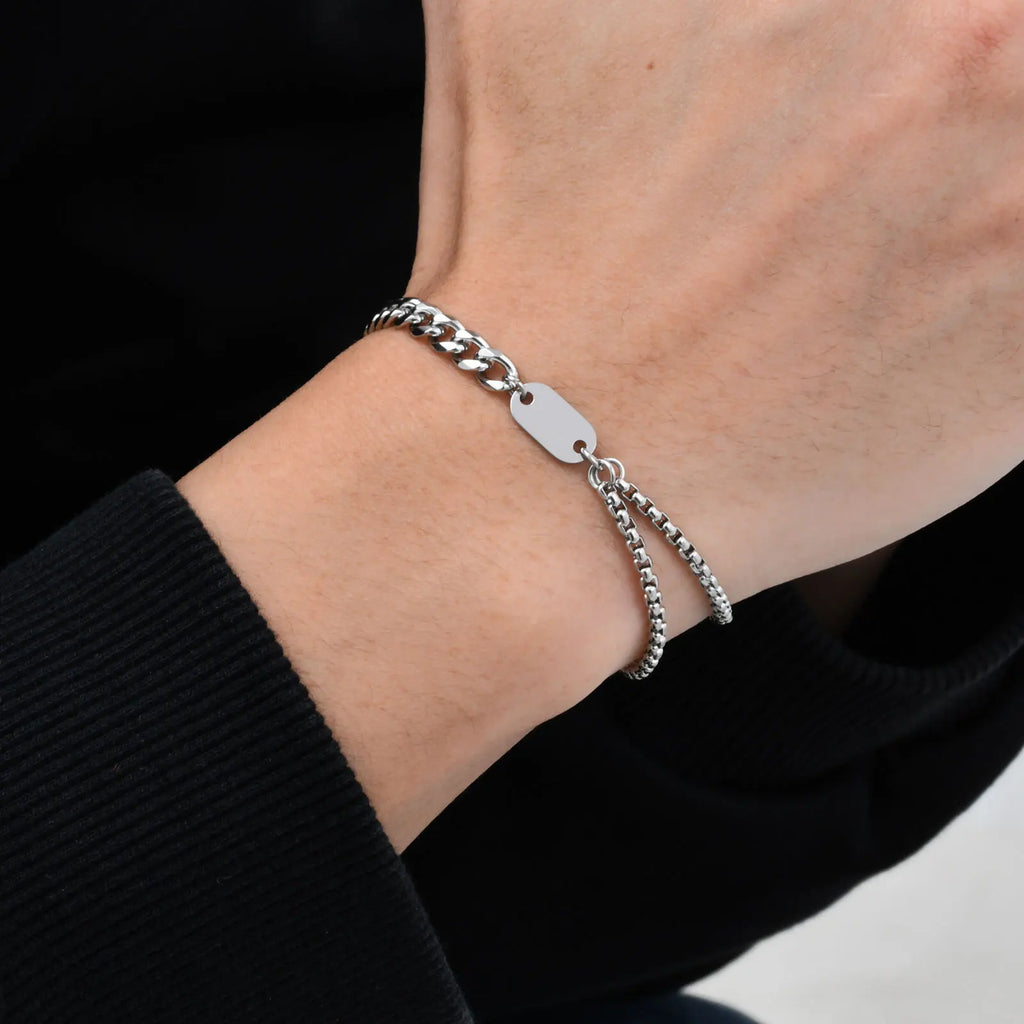 PENDRA Initial Cuban Bracelet