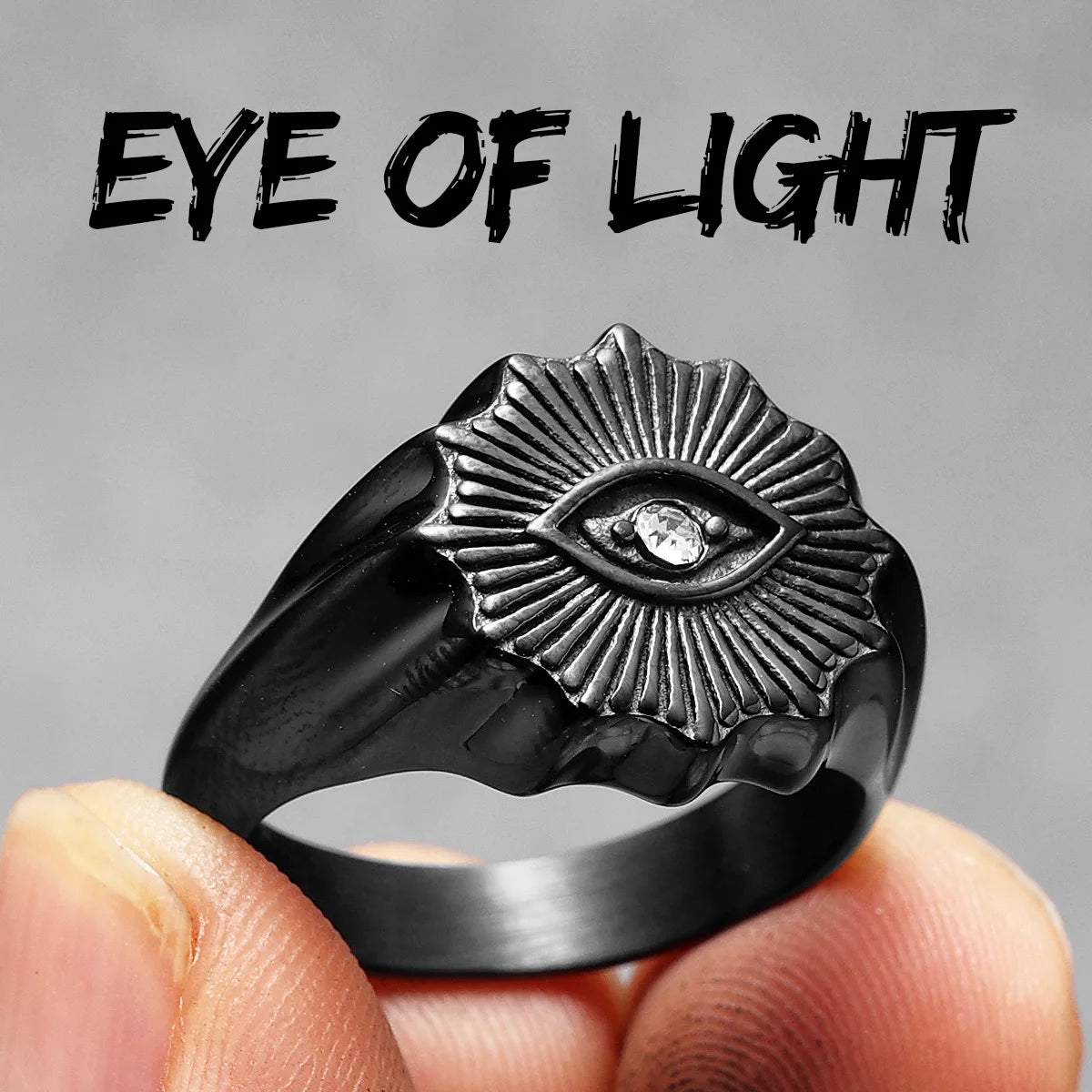 PENDRA Masonic Illuminati Eye Steel Ring