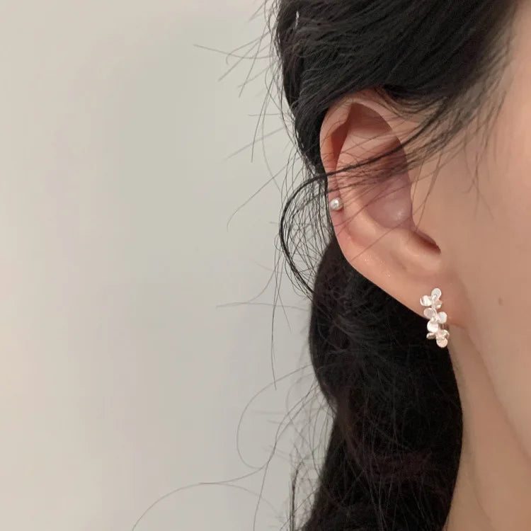 PENDRA Sterling Silve Flower Earrings
