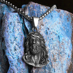 PENDRA Christian Jesus Avatar Steel Necklace