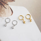 PENDRA Starfish 925 Sterling Silver Hoop Earrings