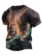 PENDRA Printed Sports Ship T-Shirt