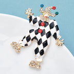 PENDRA Multi Color Crystal Clown Brooch