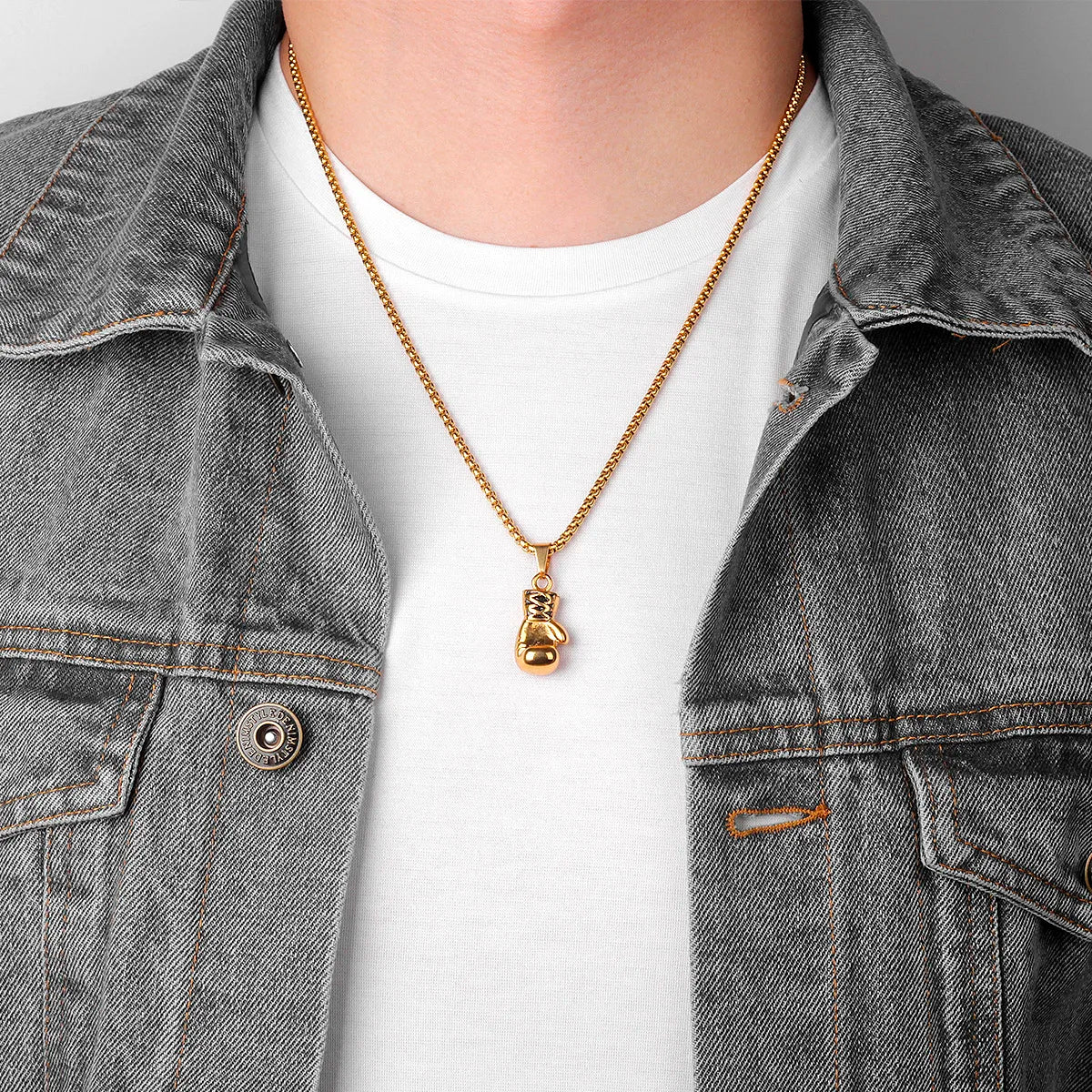 PENDRA Boxing Gloves Boxer Steel Necklace