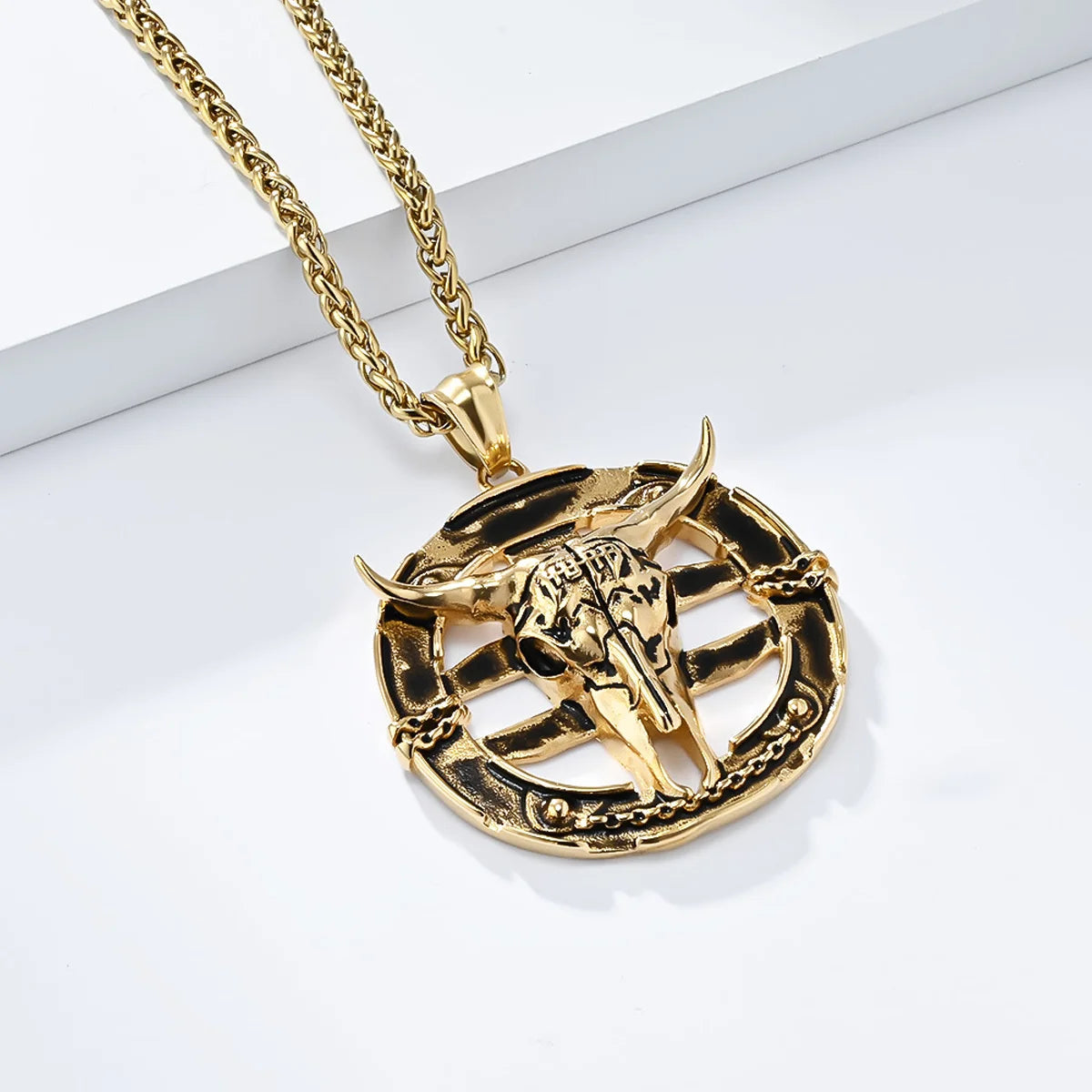 Argail Bull Cowboy Men Necklaces Stainless Steel Pendant Chain Women Punk Fashion Jewelry New In Accessories Gifts Wholesale