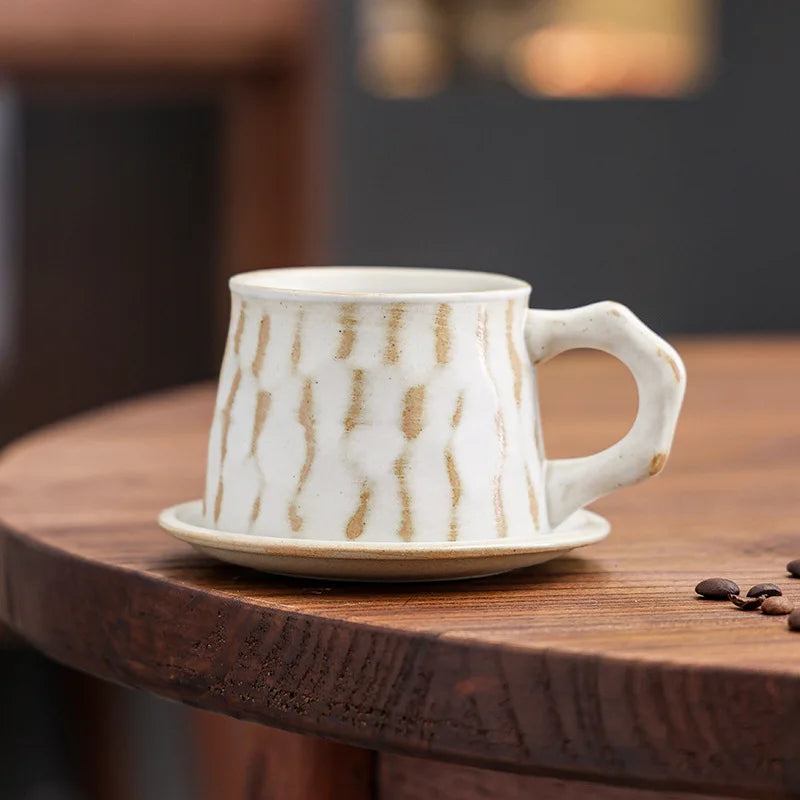 Retro kiln-changed ceramic coffee cup, Japanese handmade style ins style desktop coffee cup multi-color optional