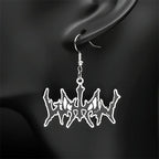 Hip Hop Black Metal WATAIN Band Pendant Drop Earring Stainless Steel Silver Color Music Earring Rock Fans Jewelry E7738S06