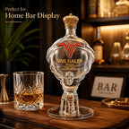 Van Halen Inspired Glass Decanter 40th Anniversary Whiskey Bottle Bar Decor Music Fan Gift