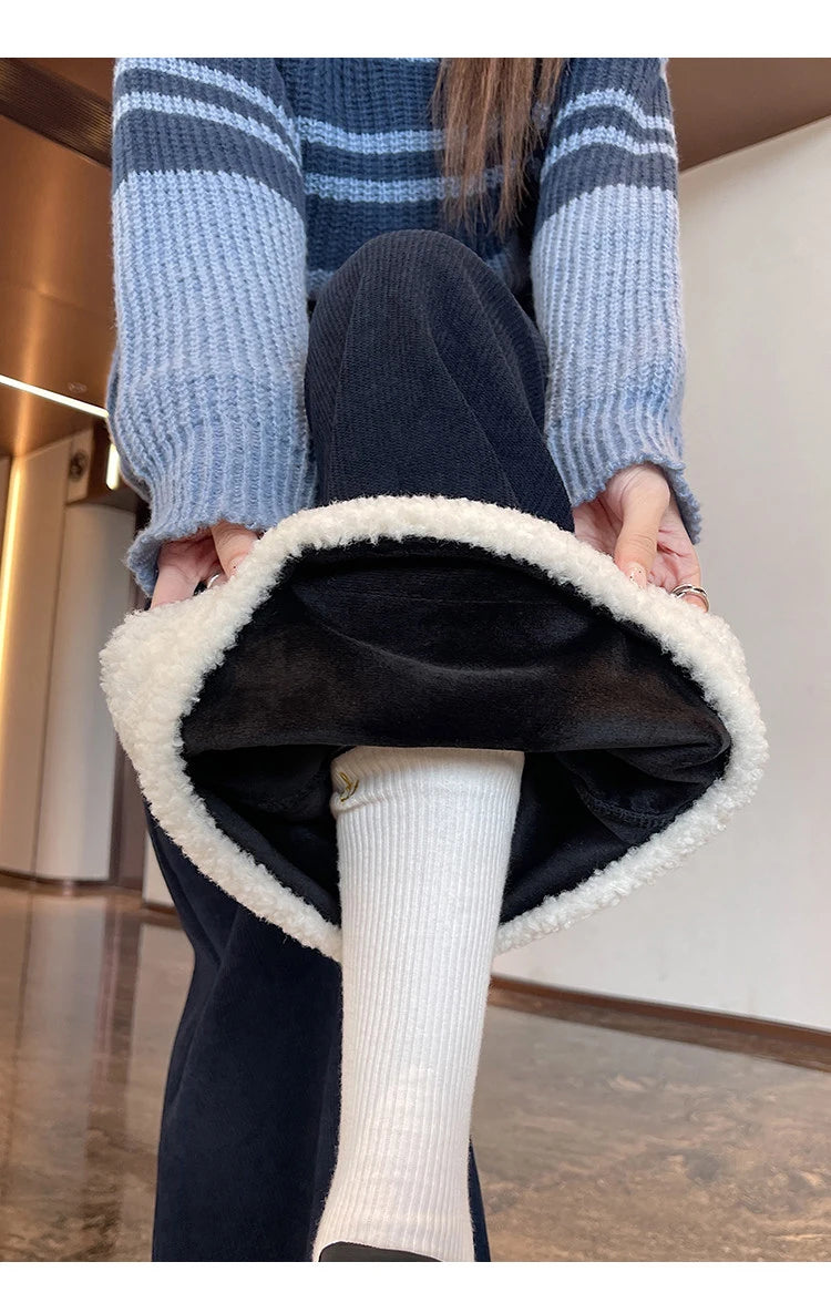 PENDRA Corduroy Splicing Lamb Pants