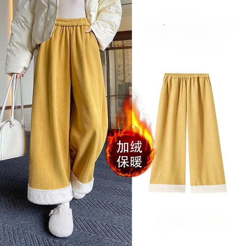 PENDRA Corduroy Splicing Lamb Pants